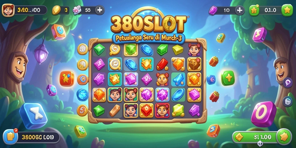 Tampilan gameplay menarik dari game Match-3 380SLOT.