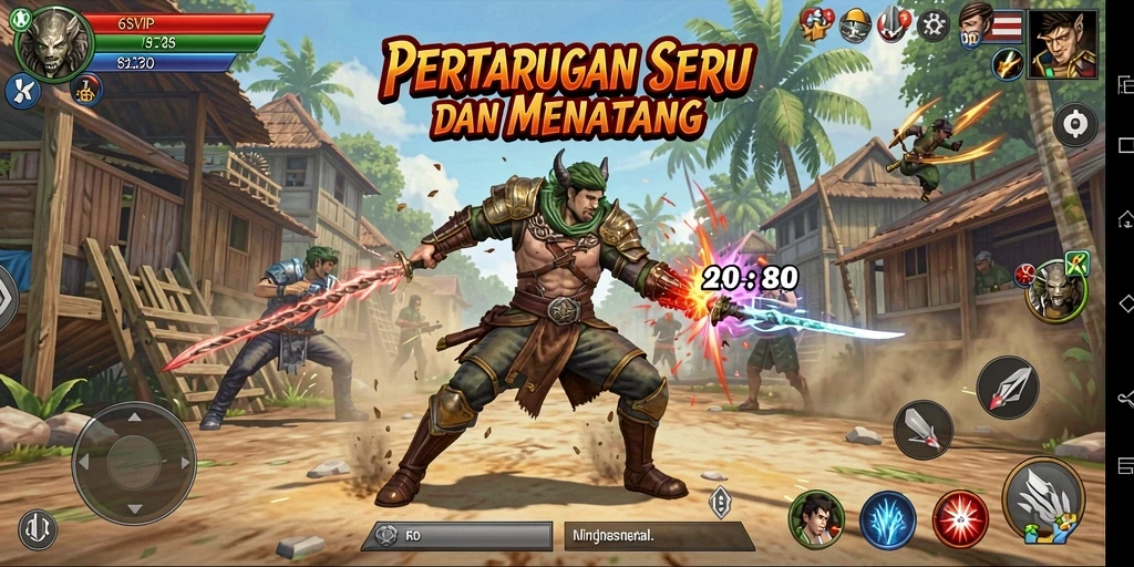 Gameplay Fighting yang intens dan seru di 6SVIP.