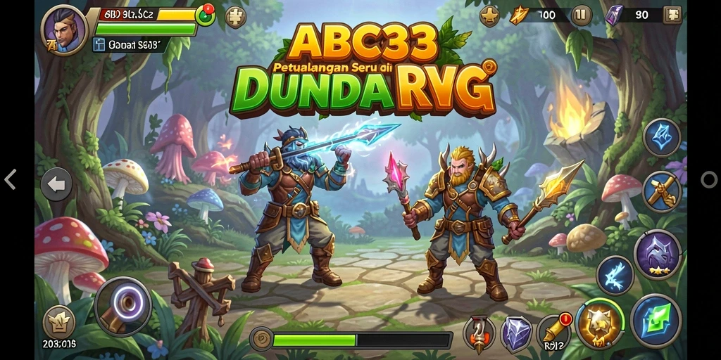 Tampilan gameplay RPG yang epik dan mendebarkan di ABC33.