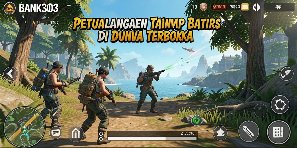 Gameplay seru BANK303 di dunia terbuka yang luas.