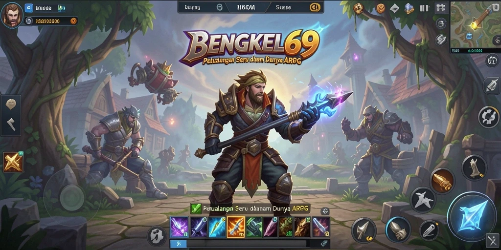Tangkapan layar gameplay BENGKEL69 yang menampilkan aksi bertarung yang intens.