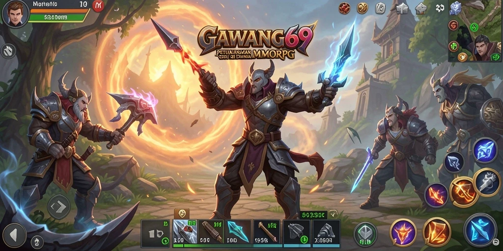 Screenshot gameplay GAWANG69 yang menampilkan aksi pertempuran menarik.