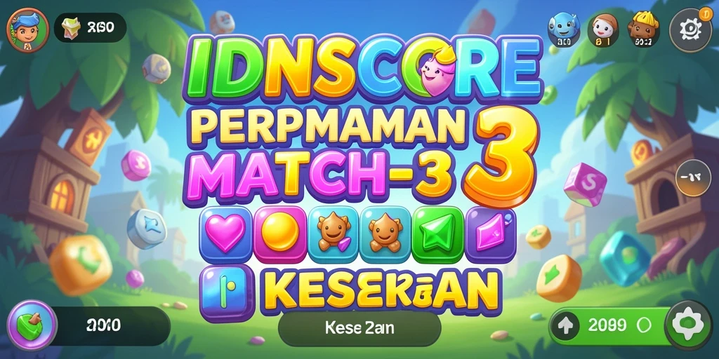 Tampilan gameplay seru IDNSCORE dengan kombinasi warna yang menarik.