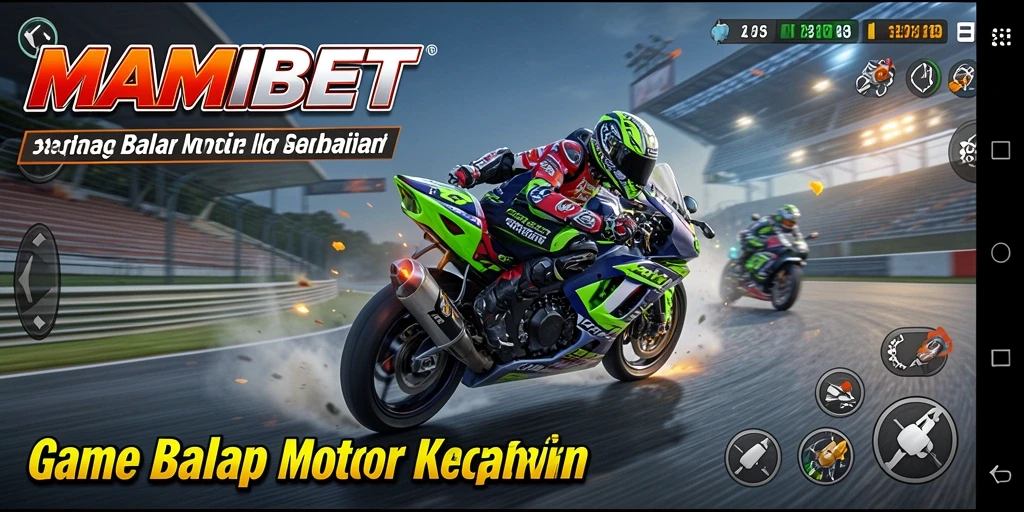 Tampilan gameplay seru dari balapan motor di MAMIBET.