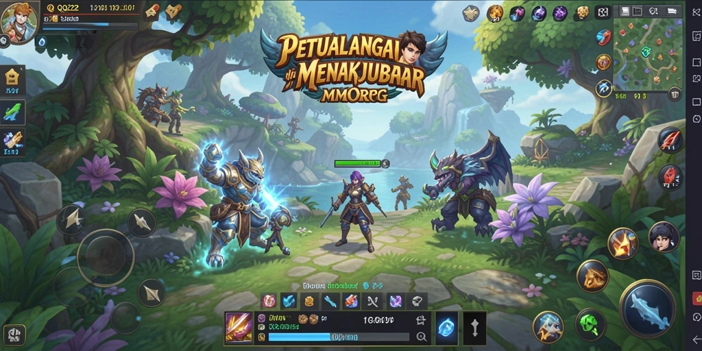 Tampilkan gameplay menakjubkan dari QQ222 dalam dunia MMORPG.