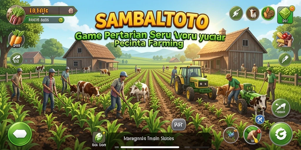 Screenshot gameplay SAMBALTOTO menampilkan aktivitas bertani yang menarik.