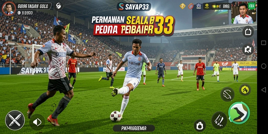 Tampilkan gameplay seru dan realistik dari permainan sepak bola SAYAP33.
