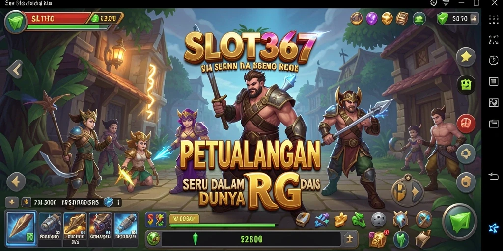 Screenshot utama menunjukkan gameplay seru di dunia RPG.