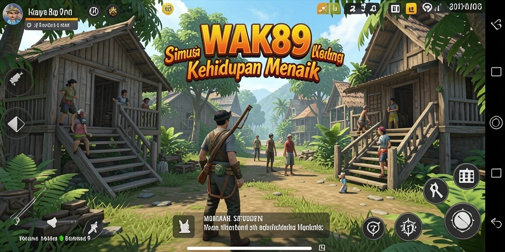 Tangkapan layar dari gameplay <strong>WAK89</strong> yang menampilkan interaksi karakter.